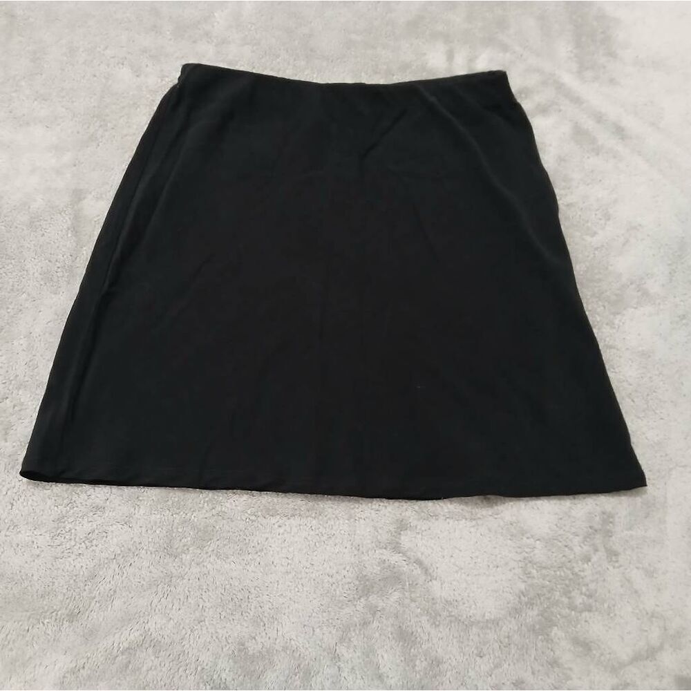 Anemos womens small silk mini skirt black elastic waist Fairy Gothic